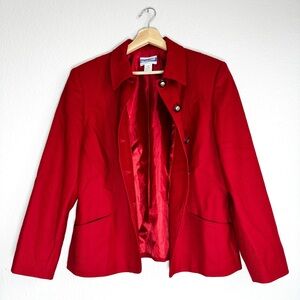 Vintage Pendleton Red Wool Blazer Made in USA Size 16